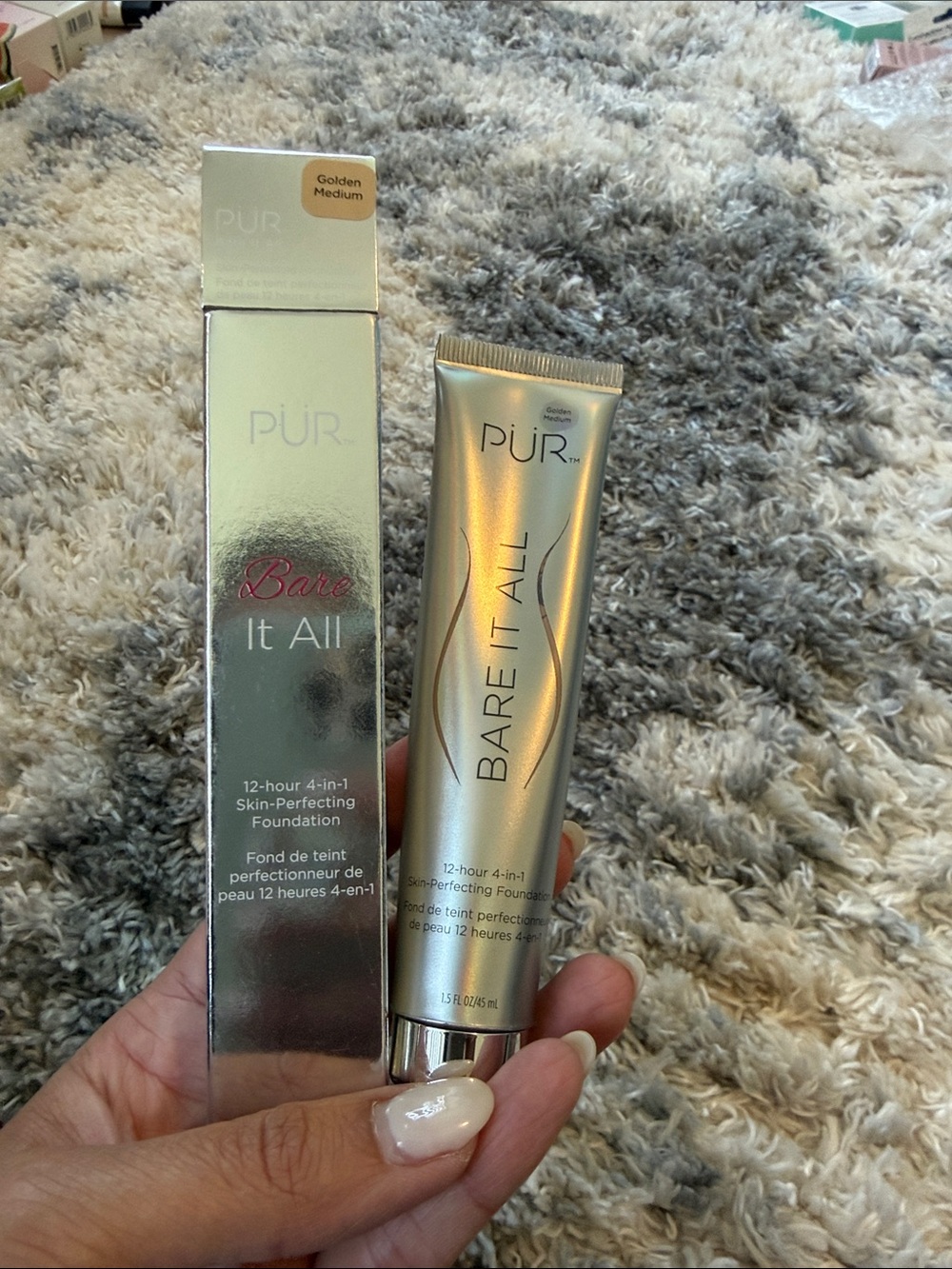 PUR Bare It All Foundation Tube and Box — Gold